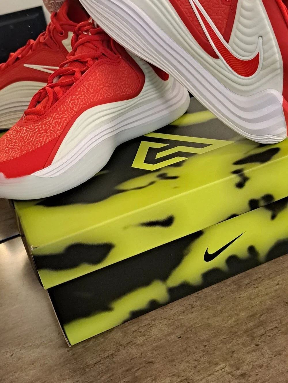 Nike Kids Red High-Top Sneakers